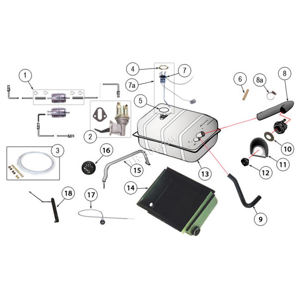 Fuel system  -   Jeep 1941-1974 Willys